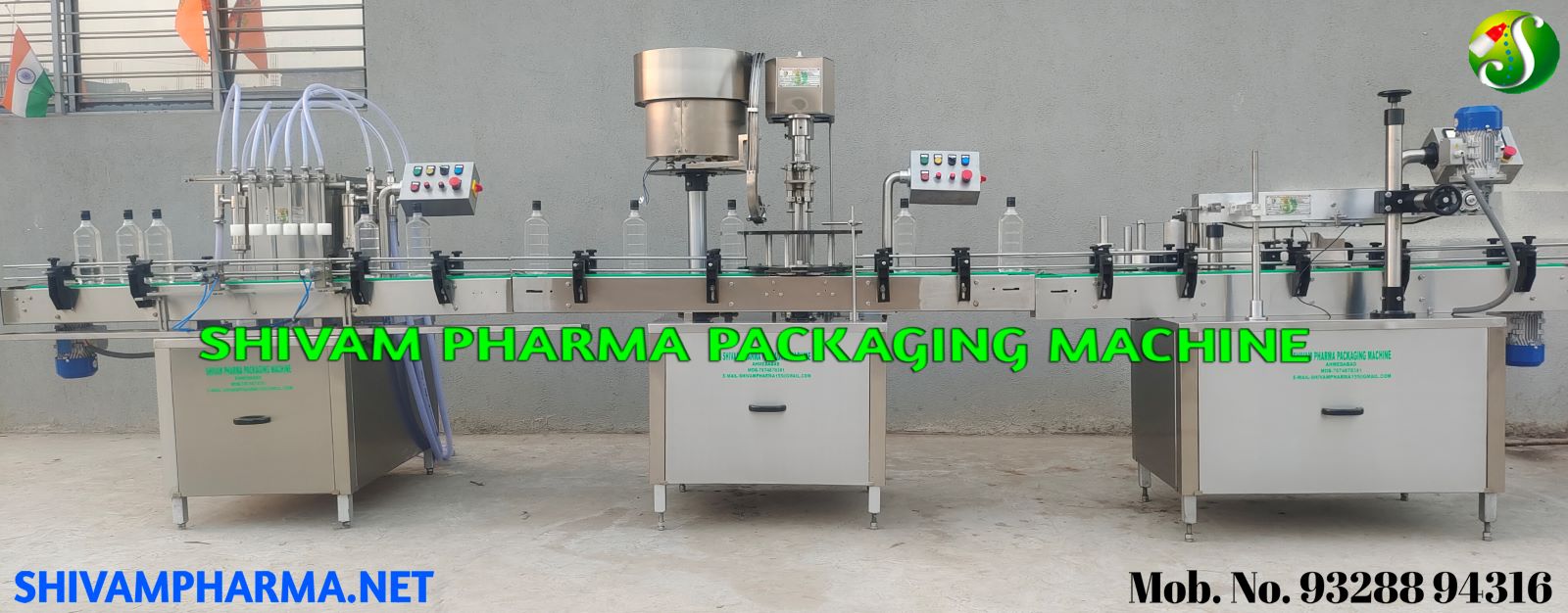 automatic filling capping and labeling machine